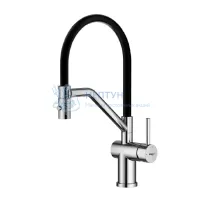 Смеситель Raglo R86.41.05 для кухни съёмный гибкий излив с магнитным фиксатором, сатин