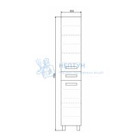 Шкаф-колонна Comforty Модена 35М белый матовый 00-00001645