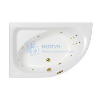 Акриловая ванна Whitecross Aquarella 170x110 асимметричная 0108.170110.100.SMART.GL золото