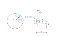 Встраиваемый смеситель Черный матовый Aquatek Ника AQ1866MB