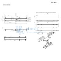 Трап для душа линейный, универсальный затвор Tile, 90 см Am.Pm W02SC-U11-090-04SB