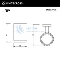 Стакан подвесной Whitecross Ergo ER2230GL (золото)