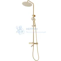 Душевая стойка с изливом REA LUNGO Gold REA-P4114
