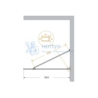 Душевая перегородка универсальная LIBERTA-L-1-TB-85-C-NERO