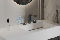 Смеситель Abber Glanz AF8HA8GM для раковины, оружейная сталь