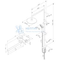 Душевая система хром Am.Pm Gem F40890A94