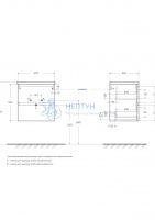 База под раковину подвесная BelBagno KRAFT 39-500/390-2C-SO-GSO