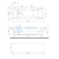 Фронтальная панель для ванны Am.Pm Gem W93A-150-070W-P