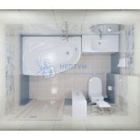 Акриловая ванна Triton Николь 160x100 асимметричная Щ0000048680