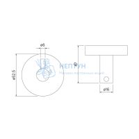 Крючок цвет глянцевый хром Iddis Sena SENSS10i41
