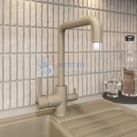 Смеситель для кухни Uperwood UPD-004-04, с каналом для фильтрованной воды, хром/лен