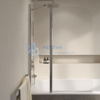 Шторка на ванну 120*140 RGW SC-011 Хром/Прозрачное/6 мм (Easy)