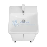 Тумба под раковину AQUATON Сканди Doors 45 белый глянец, белый матовый, 1A278701SD010