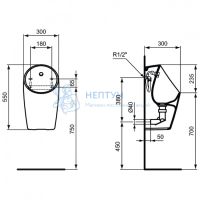 Писсуар со встроенным датчиком Ideal Standard SPHERO MIDI E208401