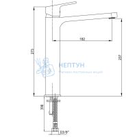 Смеситель для раковины E.C.A. TIERA высокий (чёрный) ECA 103588002EX