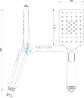 Душевая лейка Lemark LM8123GM