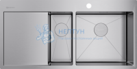 Прямоугольная полуторная мойка Omoikiri Akisame 100-2-R Нержавеющая сталь 4973547