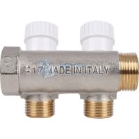 Коллектор распределительный 3/4", 2 отвода 1/2" Stout SMB 6851 341202