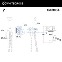 Встраиваемый гигиенический смеситель Whitecross Y SYSYBI2BL (черный мат)