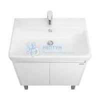 Тумба под раковину AQUATON Сканди Doors 70 белый глянец, белый матовый, 1A278901SD010