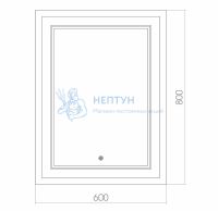 Зеркало Aquanika Quadro с подсветкой и сенсорным выключателем 60х80
