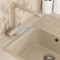 Смеситель для кухни Uperwood UPD-005-04, с каналом для фильтрованной воды, сатин/лен