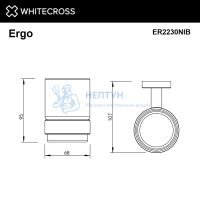 Стакан подвесной Whitecross Ergo ER2230NIB (брашированный никель)