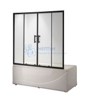 Душевая шторка на ванну Taliente TA-1514CB 150х140 стекло прозрачное 6 мм