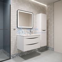 Тумба подвесная, белая, 80 см, Cloud, Iddis CLO80W0i95. Подходит умывальник: 0138000i28