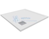 Душевой поддон Taliente PTA-ST-90Wstone 90х90 литьевой мрамор белый матовый