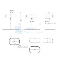 Раковина Kerama Marazzi накладная MA.wb.65\STB