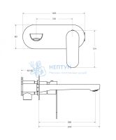 Смеситель для раковины встраиваемый CEZARES STYLUS-BLI1-NOP-W0