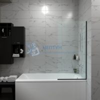 Шторка на ванну Triton Статик-Блэк 70x140