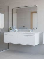 Тумба под двойную раковину Uperwood Modul 120 см, подвесная, матовая, белая