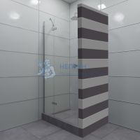 Дверь душевая Triton Бруно 99x190, профиль хром, стекло прозрачное Щ0000053750
