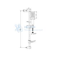 Душевой гарнитур ECA 102146029C1EX матовый черный