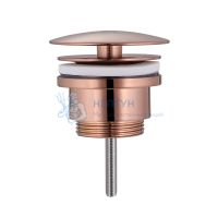Донный клапан Abber AF0012RG без перелива, фиксированный, розовое золото