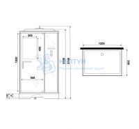 Душевая кабина Niagara Standart ST120/90/15Q 1200x900x2150