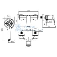 Смеситель Lemark Bronx LM3703GM для душа