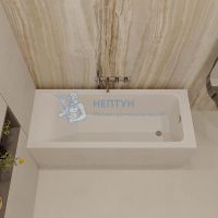 Ванна из искусственного камня Veconi Solita 180x80 белая прямоугольная SLTSLIM18080