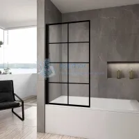 Ограждение на ванну поворотное REA LAGOS-1 70 Black REA-K4569