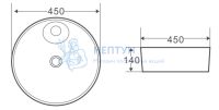 Накладная раковина BelBagno BB1306
