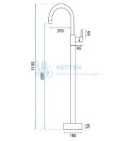 Смеситель колонна для раковины REA ORTIS Gold REA-B4890
