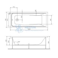 Каркас для ванны Am.Pm Gem W90A-160-070W-R