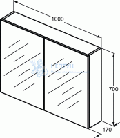 Зеркальный Шкафчик Ideal Standard MIRROR&LIGHT T3498AL