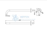 Кронштейн верхнего душа D&K DC1004891 хром