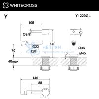Смеситель для биде Whitecross Y Y1220GL (золото)