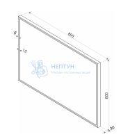 Зеркало Континент Sting LED, 80x60 см, LED подсветка, сенсорный выключатель, антизапотевание ЗЛП307