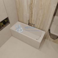 Ванна из искусственного камня Veconi Solita 170x75 белая прямоугольная SLT17075