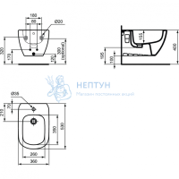 Подвесное биде Ideal Standard TESI T3552V3
